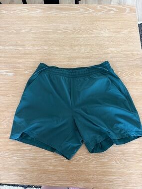 lululemon athletica Pace Breaker Short 5 inch lined Men's Teal Athletic